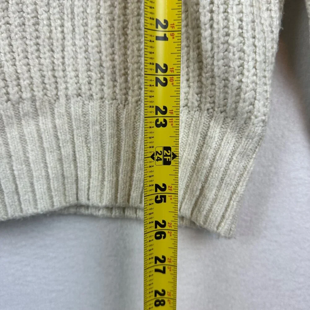 American Eagle Cream Knit Pullover Sweater 3D Print Womens Size S Grandmacore - Picture 4 of 11